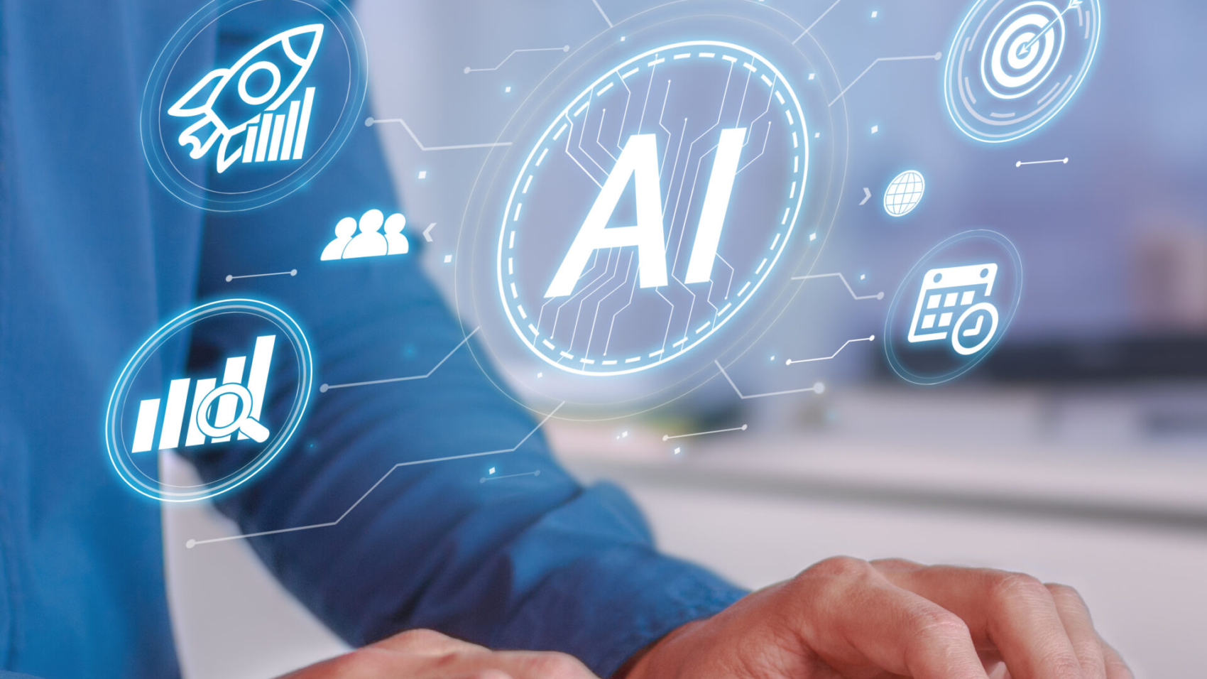 Search engine optimization, digital marketing process and strategy with artificial intelligence.
